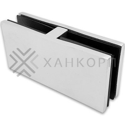 Крепление стекла FKK-200, 95х45 мм стекло-стекло 180°, нержавейка/матовый