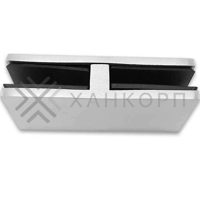 Крепление стекла FKK-200, 95х45 мм стекло-стекло 180°, нержавейка/матовый