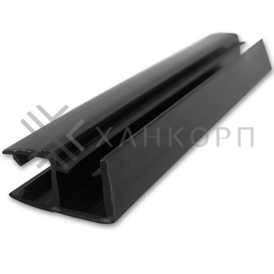 Уплотнитель FDPP-119.8 угловой 90° для стекла 8 мм черный 2.5 м, ПВХ/черный
