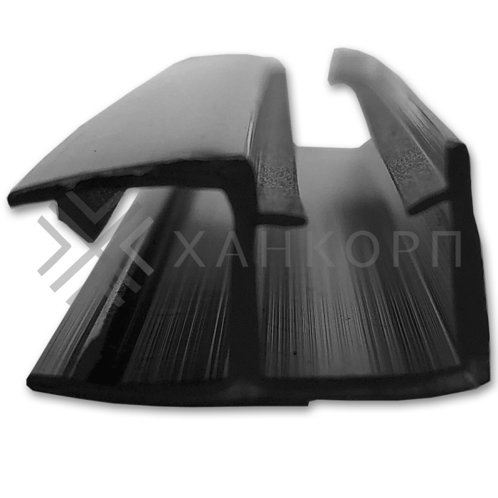 Уплотнитель FDPP-119.8 угловой 90° для стекла 8 мм черный 2.5 м, ПВХ/черный