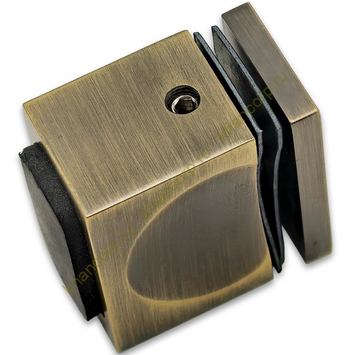 Ручка кноб FDR-67 с резиновым торцом (односторонняя), алюминий/бронза