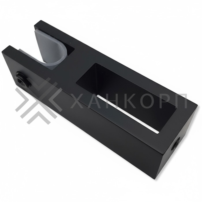 Держатель стекла FDC-31 сквозной 30х10 вертикальный, нержавейка/черный