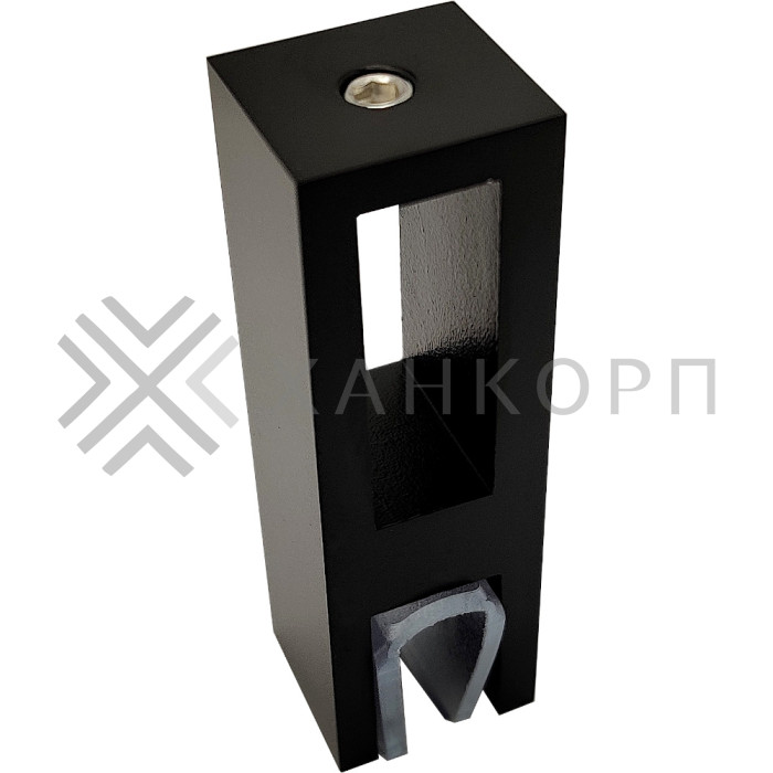 Держатель стекла FDC-31 сквозной 30х10 вертикальный, нержавейка/черный