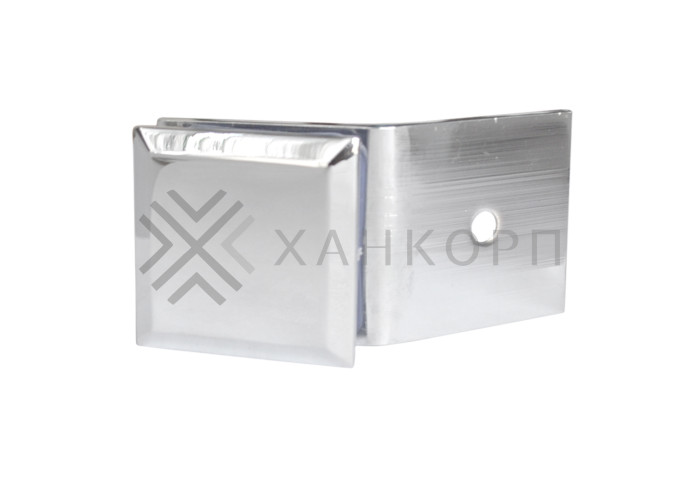 Коннектор Бета β FDK-27 стена-стекло 135˚ с пластиной, нержавейка/матовый