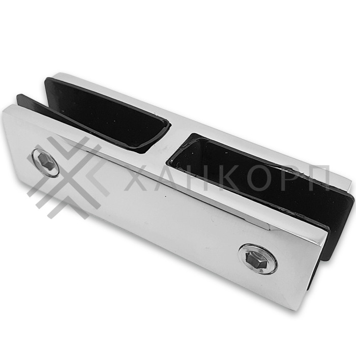 Крепление стекла FKK-201, 88х26 мм стекло-стекло 180°, нержавейка/полированный