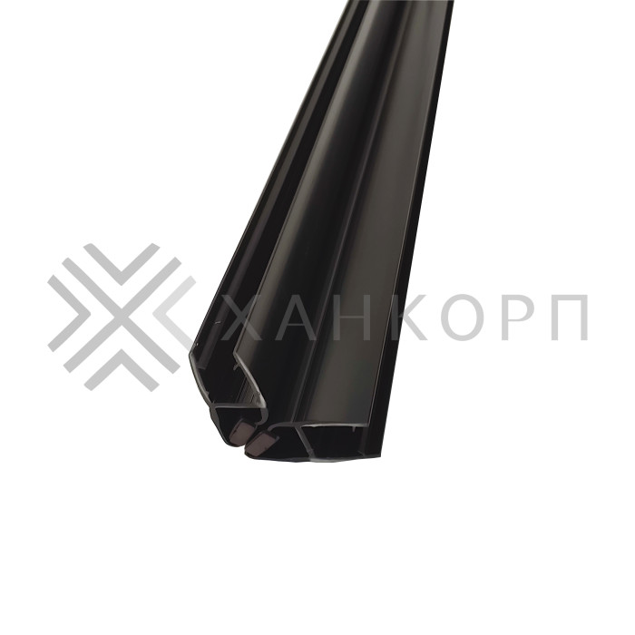 Уплотнитель ПРЕМИУМ магнитный 90°, 180° черный 2.2 м под стекло 8 мм FDPP-502.8
