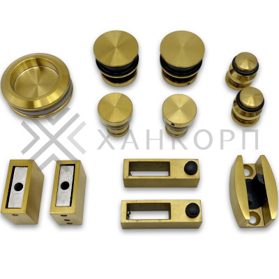 Раздвижная система Альфа FDS-1, нержавейка/брашированное золото