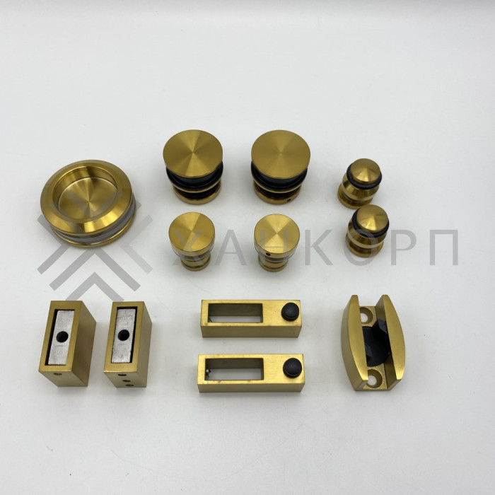 Раздвижная система Альфа FDS-1, нержавейка/брашированное золото