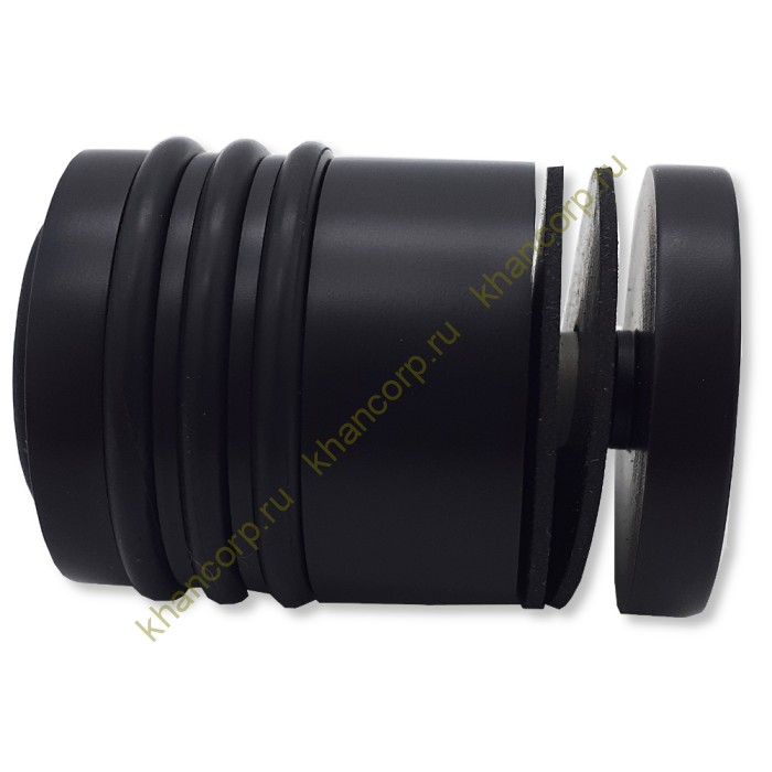 Ручка кноб Йота FDR-142 с резиновым торцом (односторонняя), латунь/черный