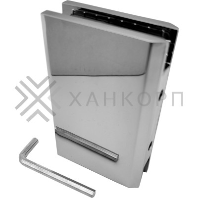 Коннектор Альфа α FDK-10 стена-стекло 90˚, цинк/хром