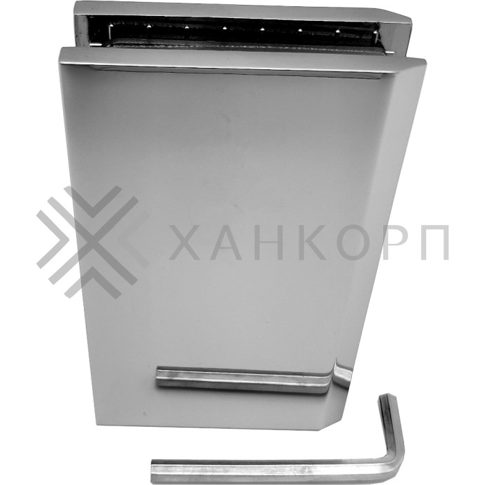 Коннектор Альфа α FDK-10 стена-стекло 90˚, цинк/хром