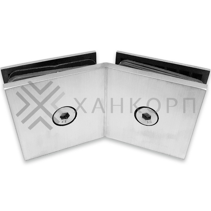 Коннектор Бета β FDK-28 стекло-стекло 135˚ нержавейка/матовый