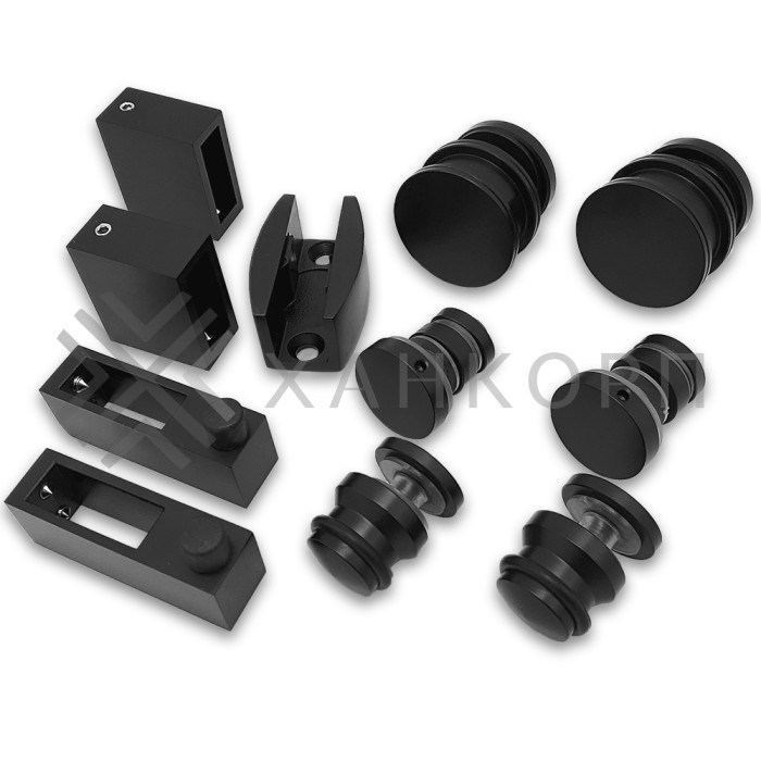 Раздвижная система Альфа α FDS-6 без ручки, нержавейка/черный