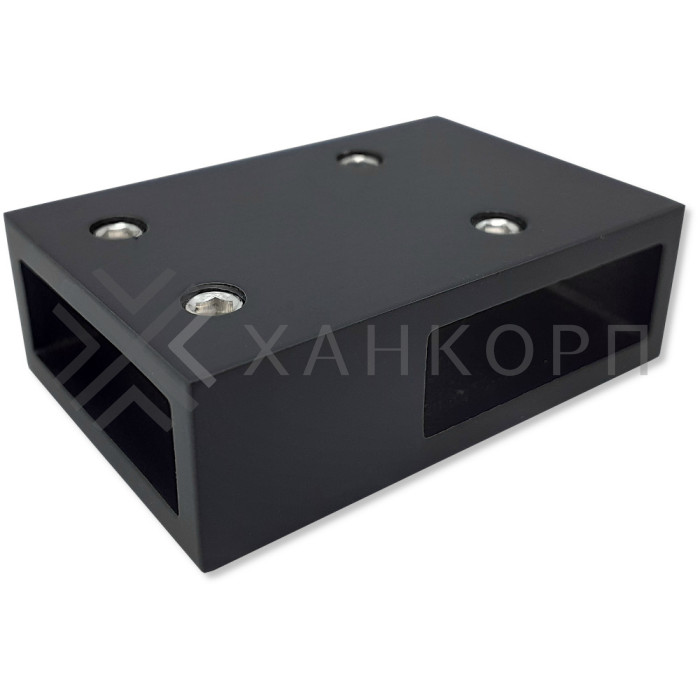 Держатель FDC-40 труба-труба 30х10 горизонтальный, нержавейка/черный