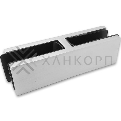 Крепление стекла FKK-201, 88х26 мм стекло-стекло 180°, нержавейка/матовый