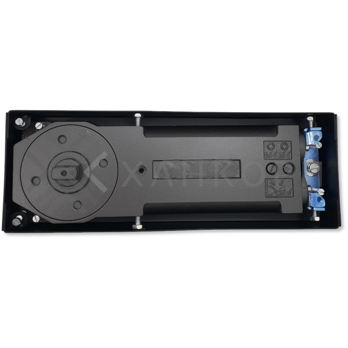 Напольный доводчик FKD-03 для стеклянных дверей, нагрузка от 100 до 120 кг, нержавейка/черный