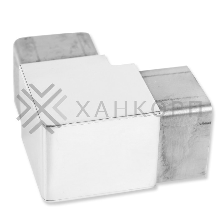 Отвод FOP-204 для поручня на стекло 40х40 с пазом полированный, нержавейка/полированный