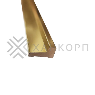 Порог алюминиевый FDPA-43.15 для душевой 1,5 м, алюминий/золото