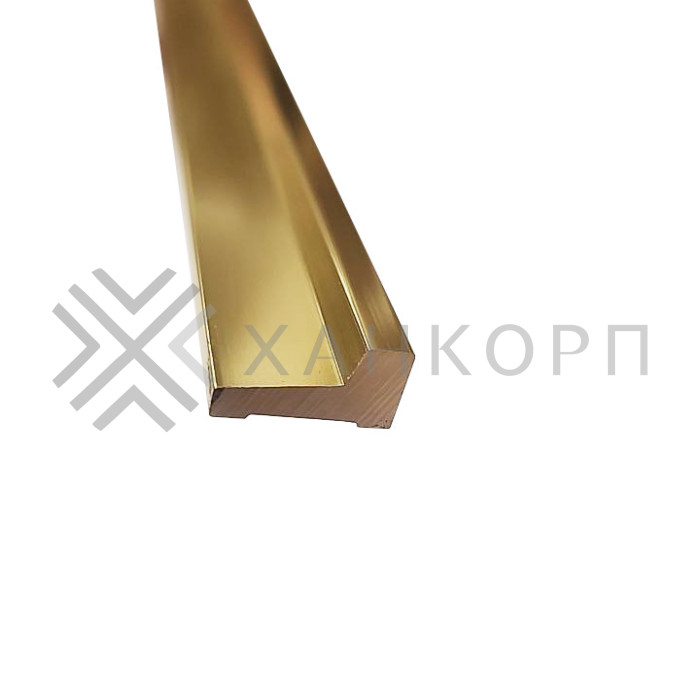 Порог алюминиевый FDPA-43.15 для душевой 1,5 м, алюминий/золото
