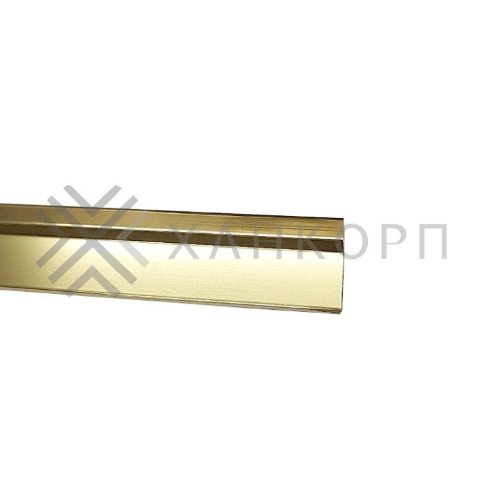 Порог алюминиевый FDPA-43.15 для душевой 1,5 м, алюминий/золото