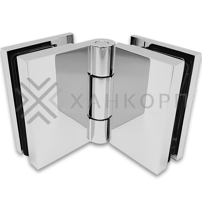 Петля Майя FDP-171 стекло-стекло 180˚, латунь/хром