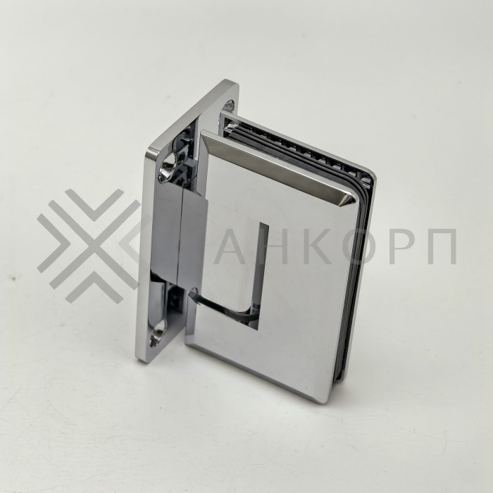 Петля Бета β FDP-21 стена-стекло центральное крепление, латунь/хром