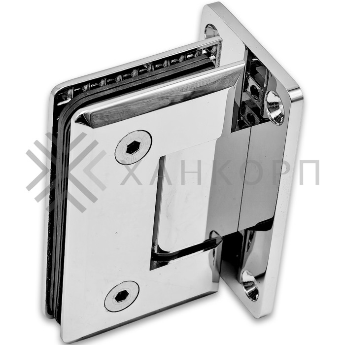 Петля Бета β FDP-21 стена-стекло центральное крепление, латунь/хром