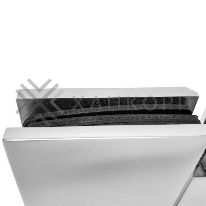 Петля Альфа α FDP-152 Премиум стекло-стекло 180˚, нержавейка/полированный