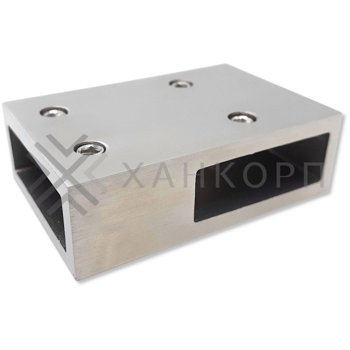 Держатель труба-труба FDC-40, 30х10 горизонтальный, нержавейка/матовый