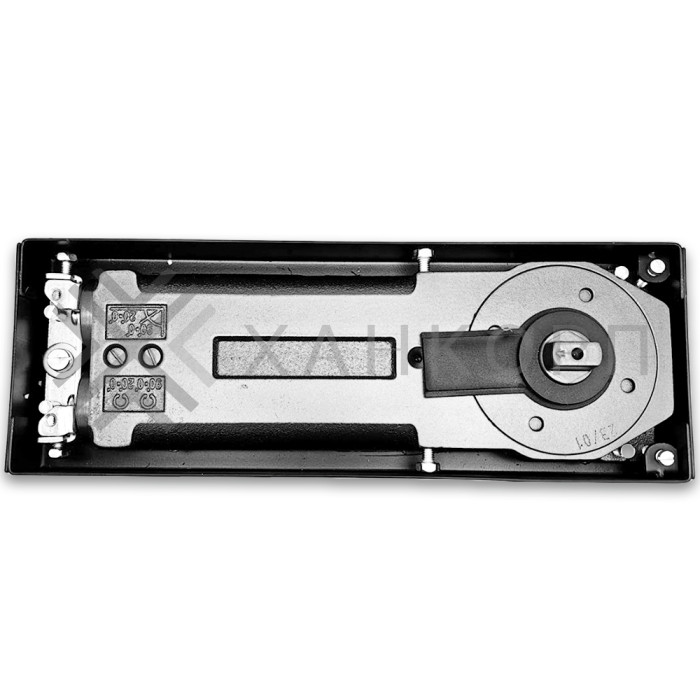 Напольный доводчик FKD-03 для стеклянных дверей, нагрузка от 100 до 120 кг, нержавейка/полированный