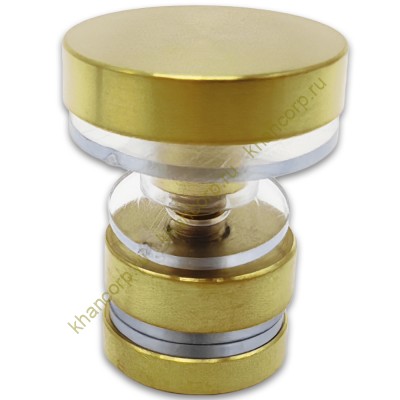 Крепление трека к стеклу FDS-32, нержавейка/брашированное золото