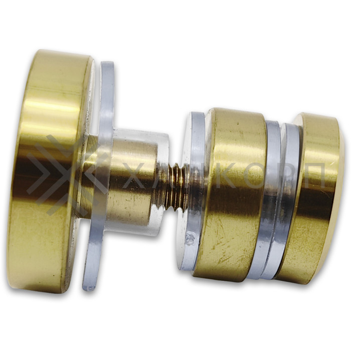 Крепление трека к стеклу FDS-32, нержавейка/брашированное золото