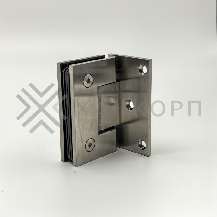 Петля Альфа α FDP-10 стена-стекло с боковым креплением, нержавейка/матовый