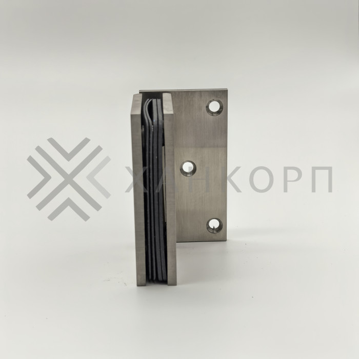 Петля Альфа α FDP-10 стена-стекло с боковым креплением, нержавейка/матовый