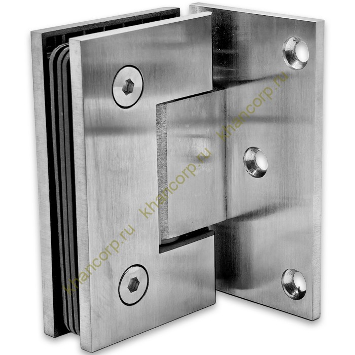 Петля Альфа α FDP-10 стена-стекло с боковым креплением, нержавейка/матовый