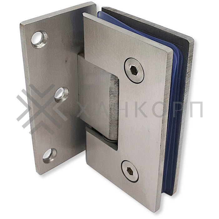 Петля Альфа α FDP-10 стена-стекло с боковым креплением, нержавейка/матовый