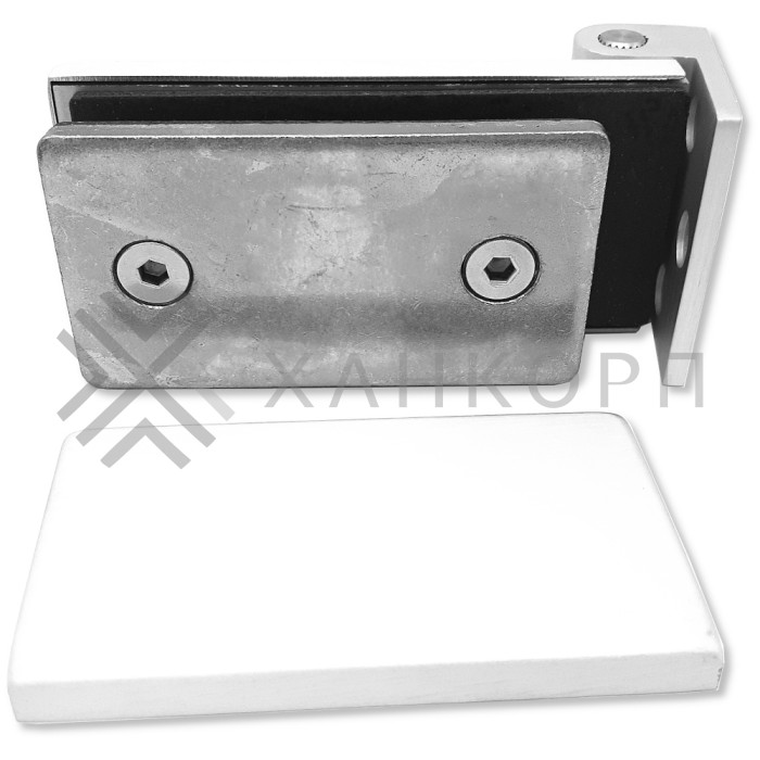 Петля FMP-12 для межкомнатной двери из стекла на коробку, алюминий/анодированный