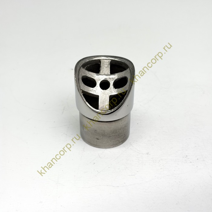 Наконечник седловина FOP-38.27 для трубы O38хO50.8 мм, GRIT 600, скос 30°, нержавейка/полированный