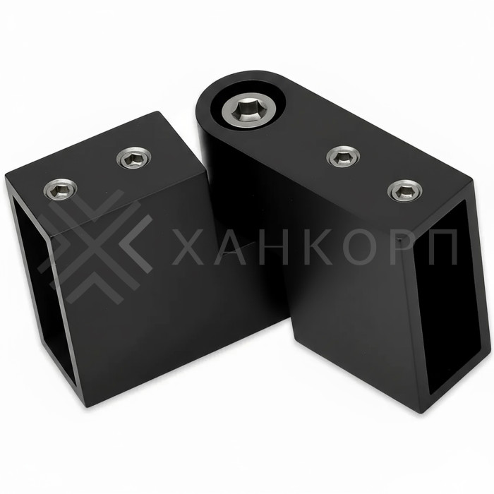 Соединитель FDC-37 трубы 30х10 вертикальный 90°-180°, нержавейка/черный