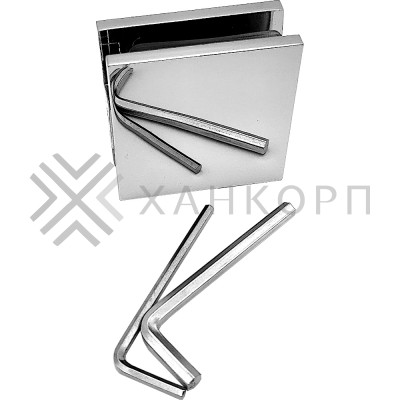Коннектор Альфа α FDK-12 стена-стекло 90˚, цинк/хром