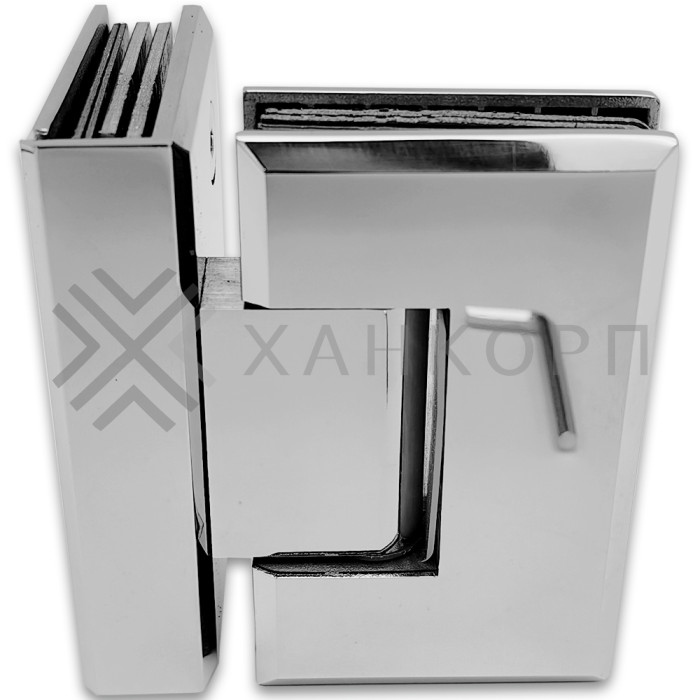 Петля Бета β FDP-23 стекло-стекло 90˚, цинк/хром