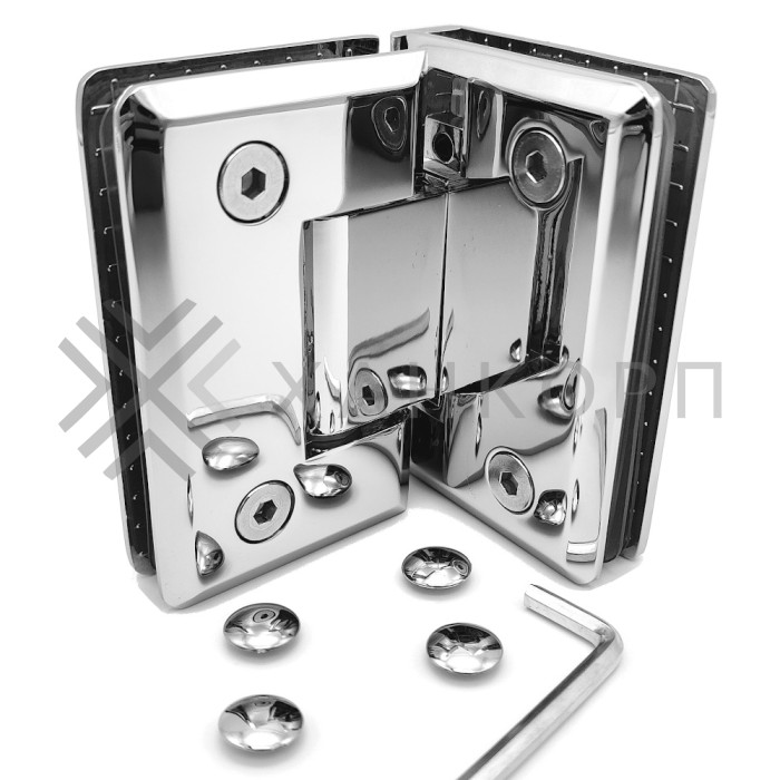 Петля Бета β FDP-23 стекло-стекло 90˚, цинк/хром