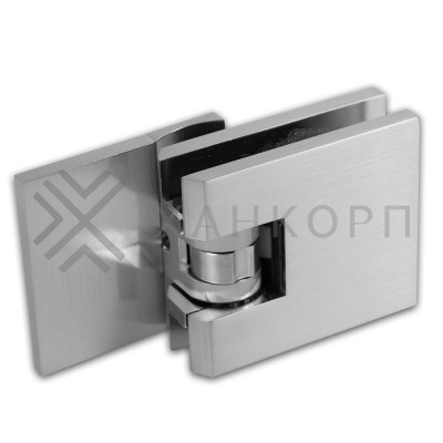 Петля Аврора FDP-180 стена-стекло 90˚ с крышками, латунь/матовый