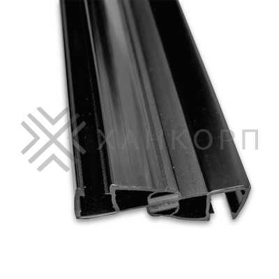 Уплотнитель магнитный ПРЕМИУМ для раздвижных дверей, черный 2.5 м под стекло 8 мм FDPP-516.8
