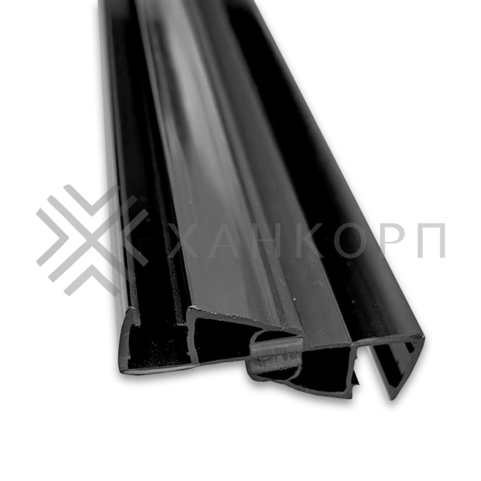Уплотнитель магнитный ПРЕМИУМ для раздвижных дверей, черный 2.5 м под стекло 8 мм FDPP-516.8