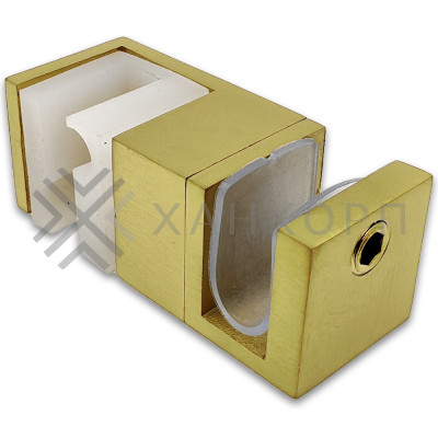 Нижняя направляющая FDS-33 двойная, нержавейка/брашированное золото