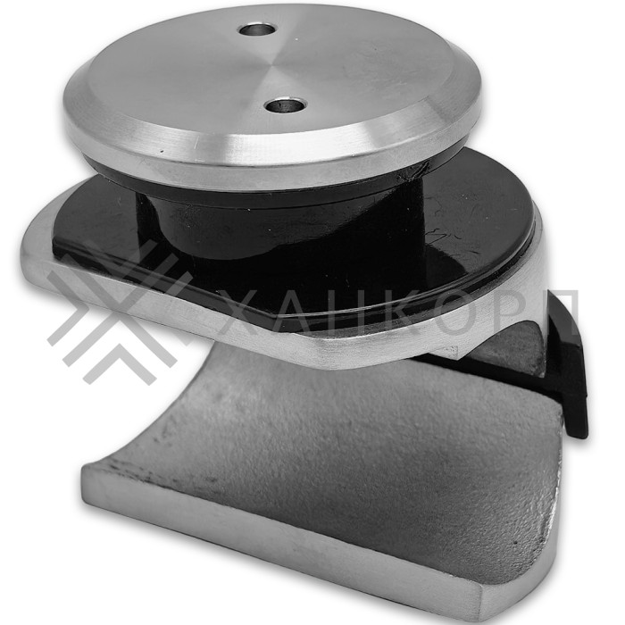 Крепление FDS-71 трубы 25мм для раздвижной системы FDS-10, к стеклу без зенковки, нержавейка/матовый