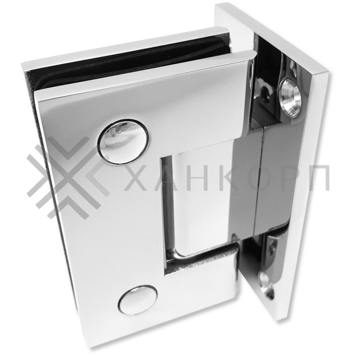 Петля Альфа α FDP-151 Премиум стена-стекло с центральным креплением, нержавейка/полированный