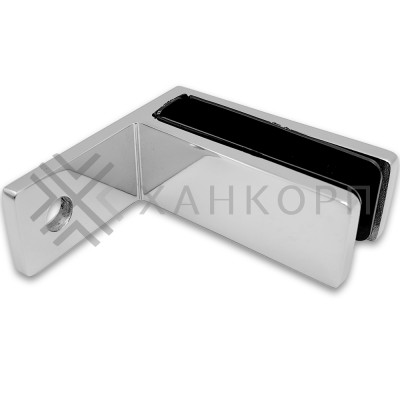 Крепление стекла FKK-203, 67х66 мм стена-стекло 90°, нержавейка/полированный