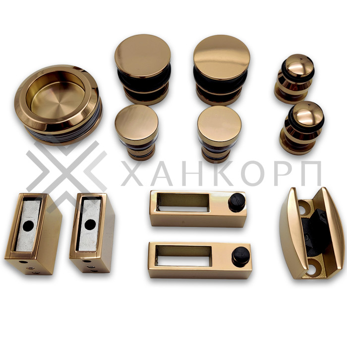 Раздвижная система Альфа FDS-1, нержавейка/розовое золото